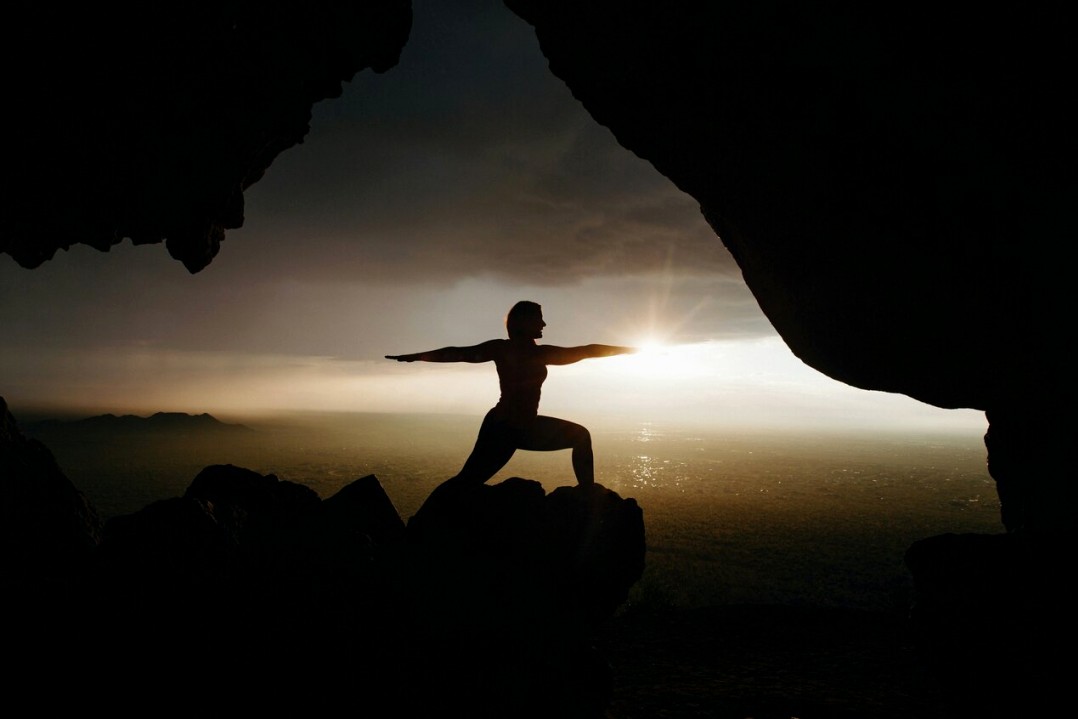 Teacher demonstrating pose